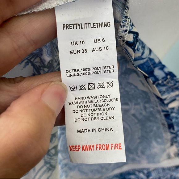 Pretty Little Thing corset crop top Renaissance blue - Picture 6 of 6